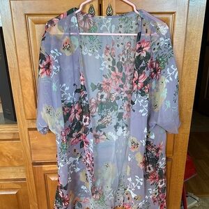 Floral Sheer Kimono Cardigan